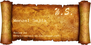 Wenzel Sejla névjegykártya